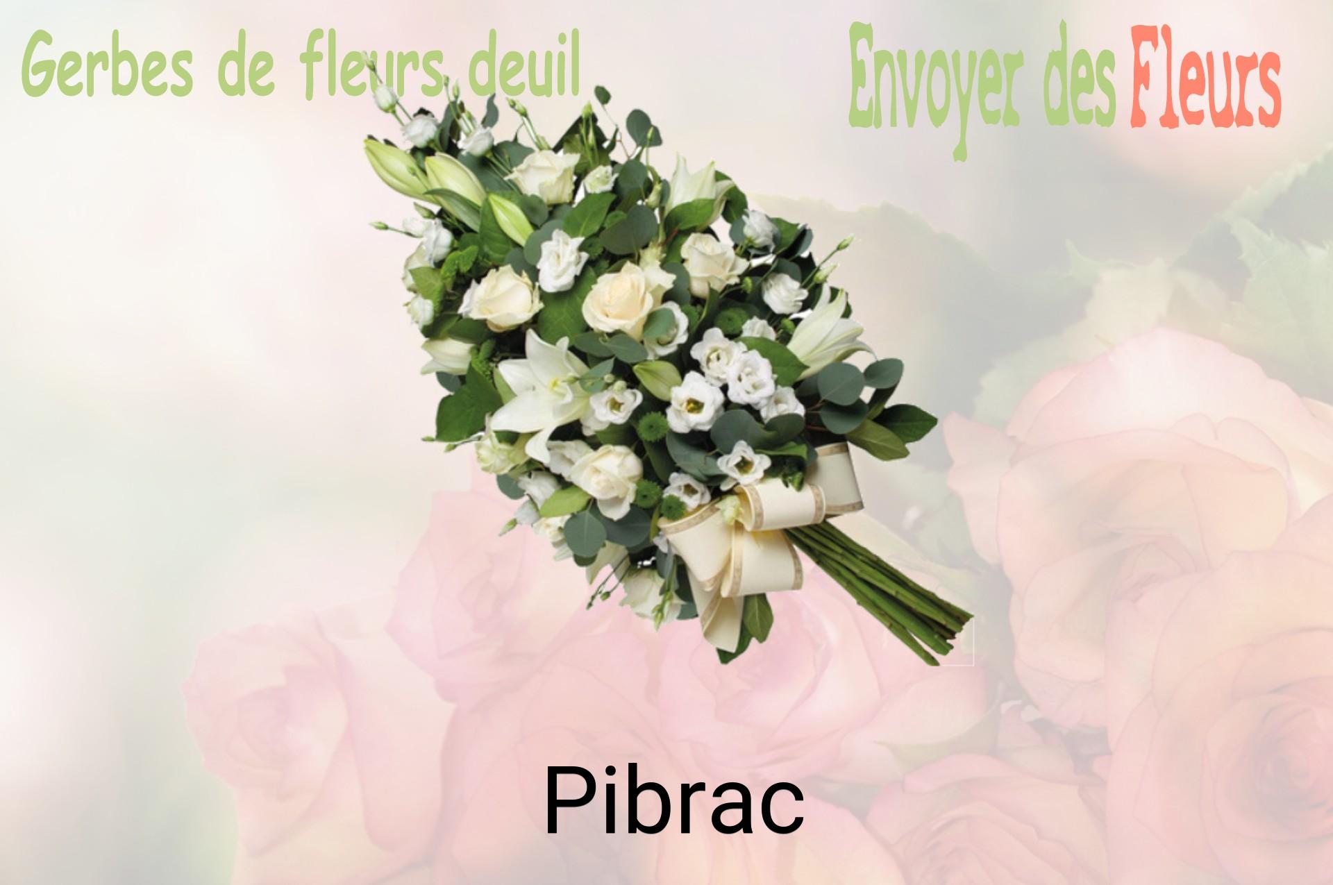 Gerbe de fleurs de deuil livrée à Pibrac